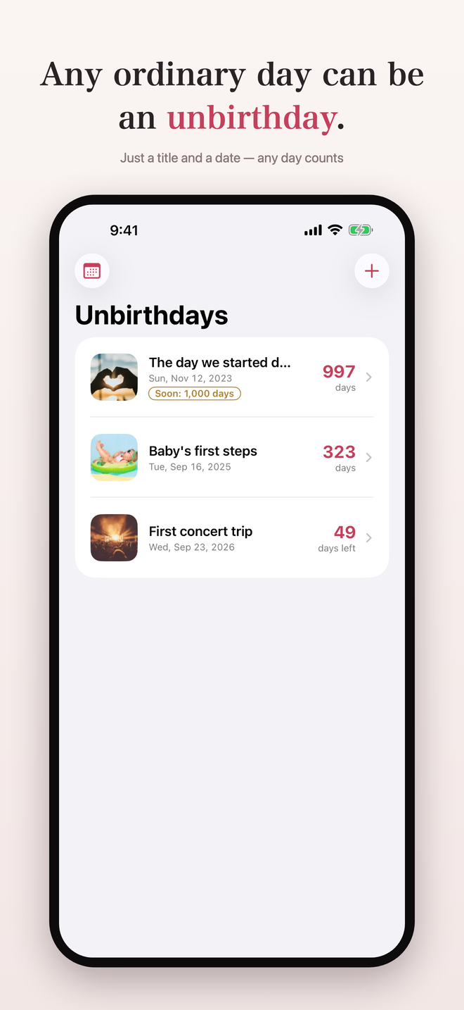 List: days since and countdowns