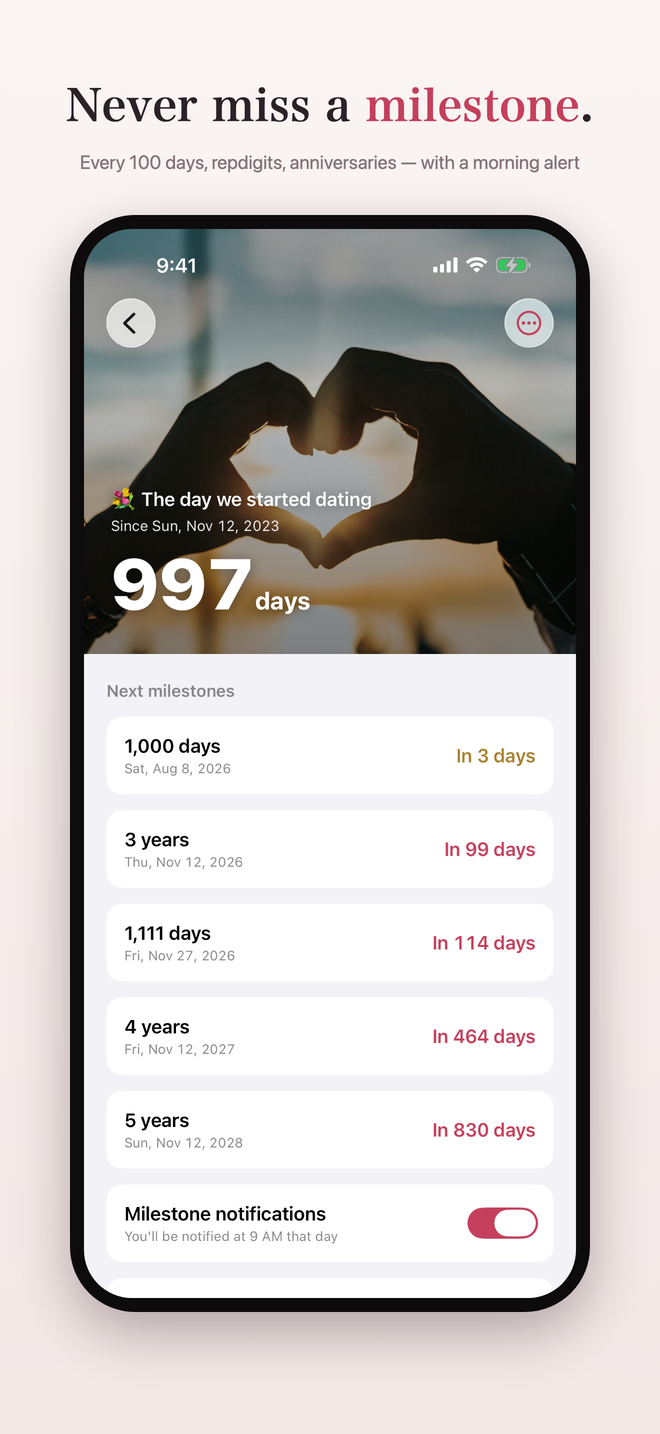 Detail: next milestones